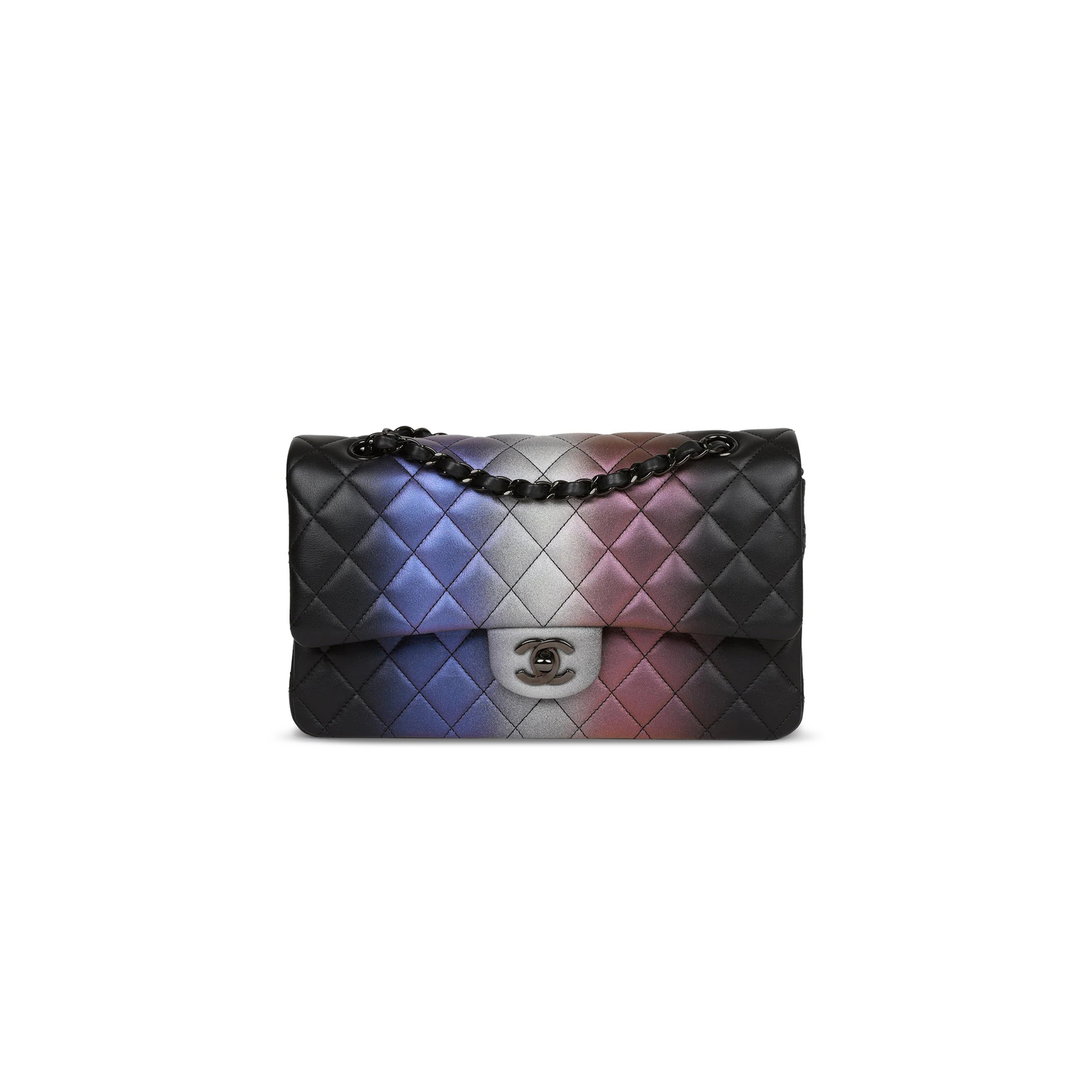 CHANEL CALFSKIN QUILTED OMBRE MEDIUM CLASSIC FLAP BAG A01112 (25.5*15*6cm)